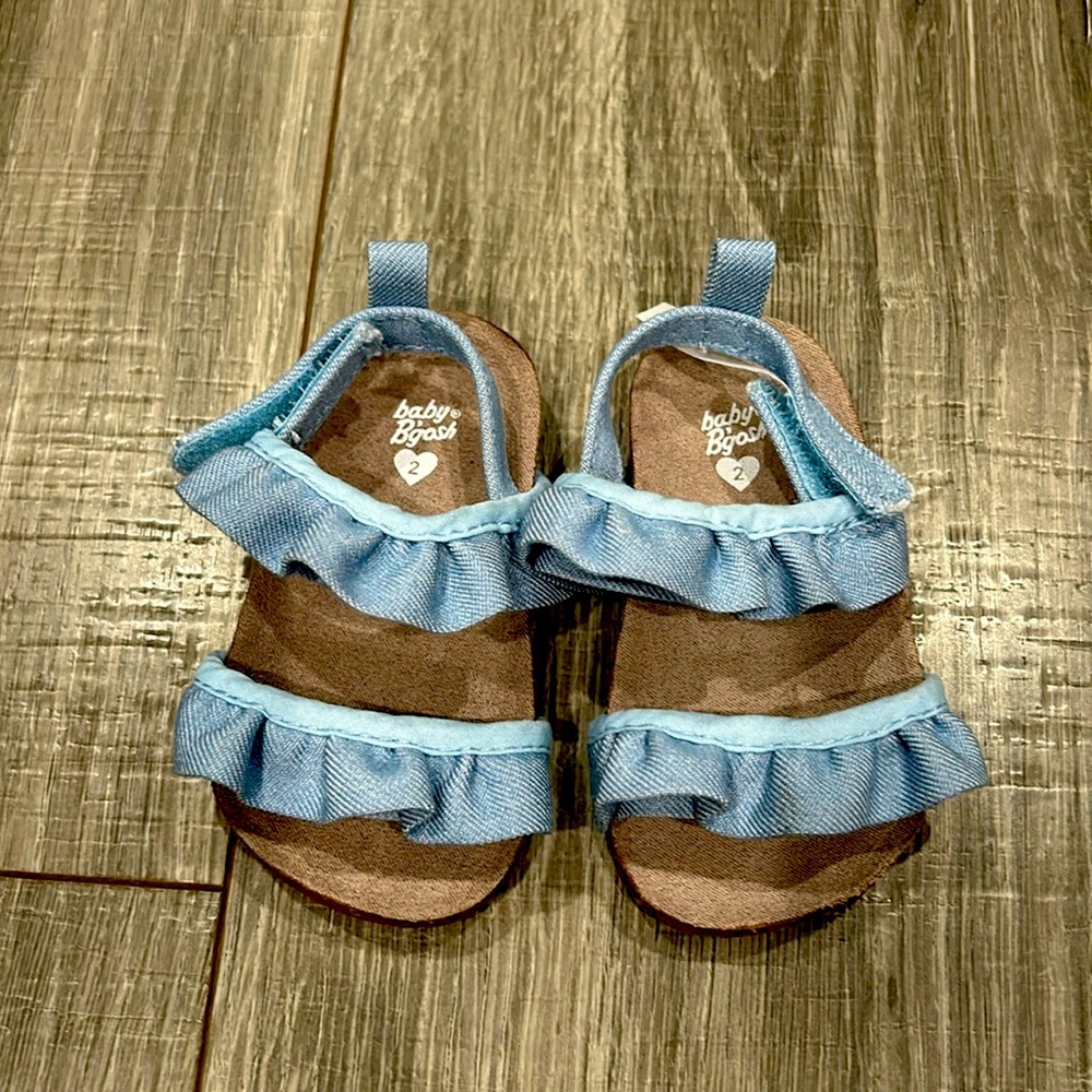 Baby girl Jean ruffle sandals